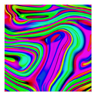 Colorful Neon Patterns. Buy Now Poster