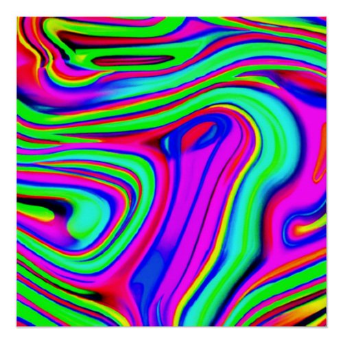 Colorful Neon Patterns Buy Now Poster