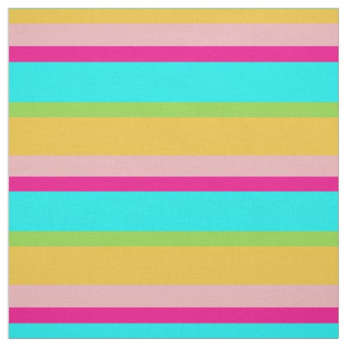 Colorful Neon Rainbow Sprinkles Stripes Girly Cute Fabric