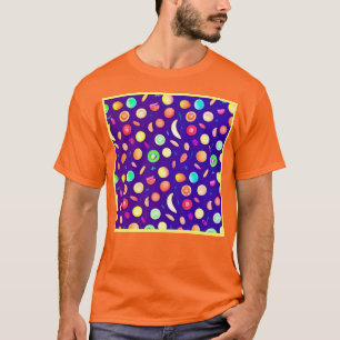 Colorful Neon Tropical Fruit Pattern T-Shirt