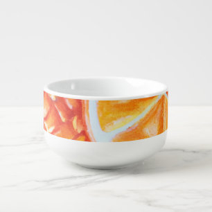 Colorful Neon Tropical Fruits Soup Mug