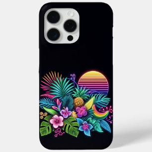 Colorful Neon tropical/Hawaiian iPhone 15 Pro Max Case