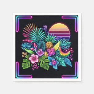 Colorful Neon tropical/Hawaiian Napkins