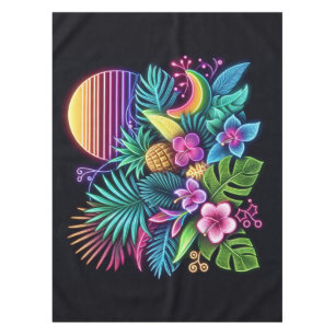 Colorful Neon tropical/Hawaiian Tablecloth