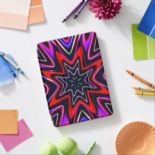 Colorful Neon Vibes Pattern iPad Air Cover