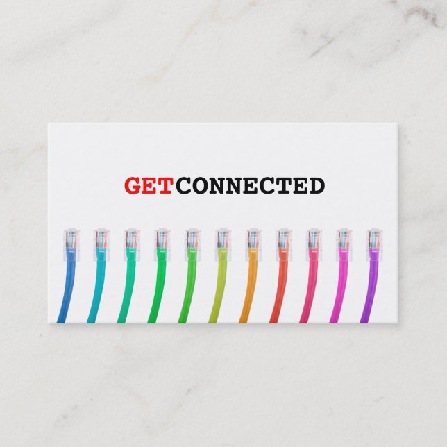 Colorful Network Cables Business Card (Front)