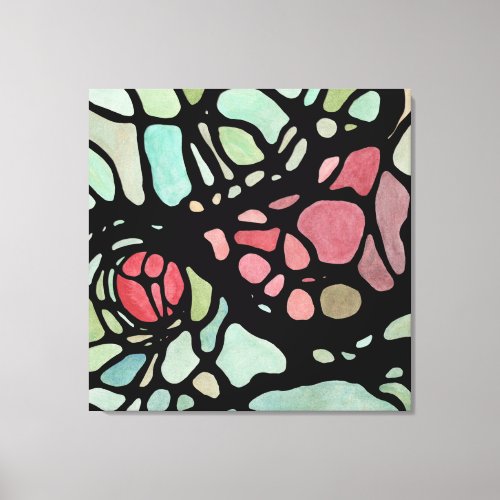 Colorful Neuroart Abstract Painting Canvas Print
