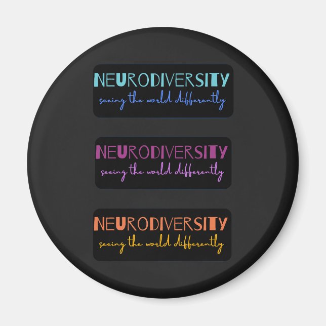 Colorful Neurodiversity  Magnet (Front)