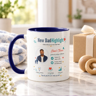Colorful New Dad Highlight Appreciation Profile Mug