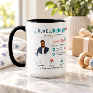 Colorful New Dad Highlight Appreciation Profile Mug