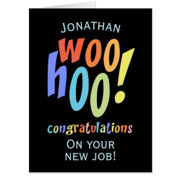 Colorful New Job Congratulations Oversized Card