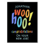 Colorful New Job Congratulations Oversized Card