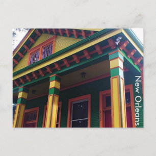 Colorful New Orleans House Postcard
