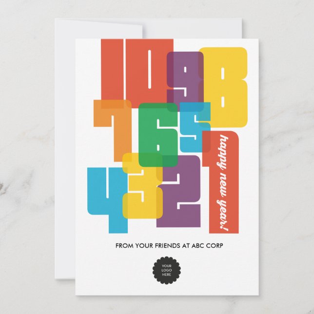 Colorful New Year Holiday Card (Front)