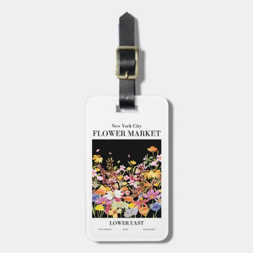 Colorful New York City Flower Market Lower East Luggage Tag