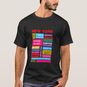 Colorful New York Famous Landmarks, This is My New T-Shirt