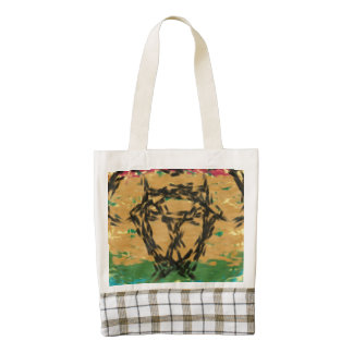 Colorful nice cool pattern zazzle HEART tote bag