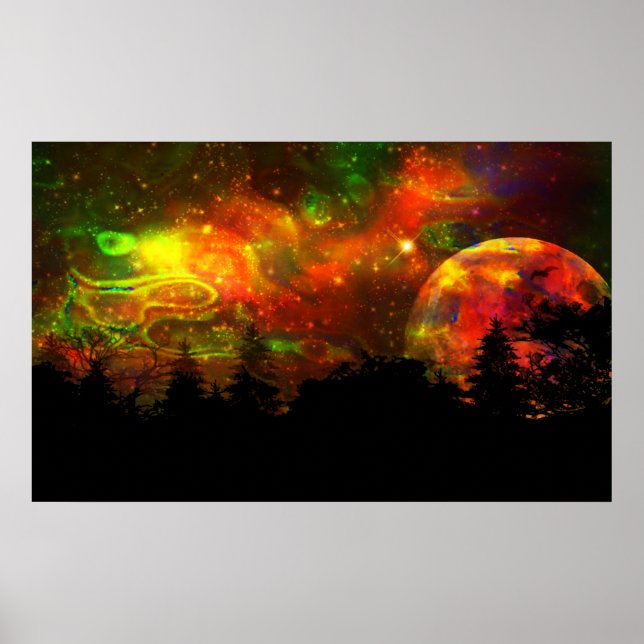 Colorful night sky poster (Front)