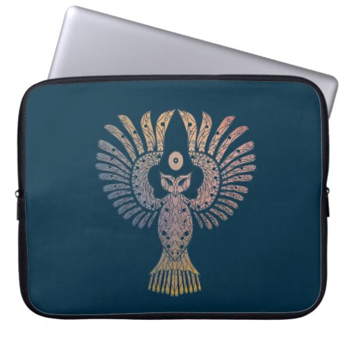 Colorful Nightowl Blue Laptop Sleeve