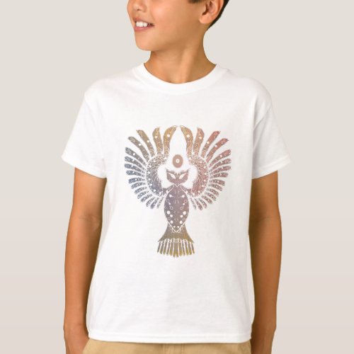 Colorful Nightowl Tattoo Kids T_Shirt