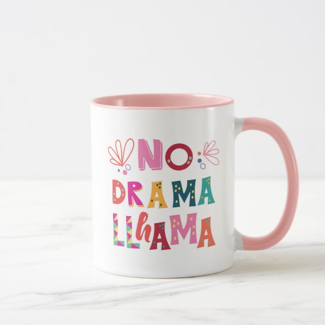 Colorful No Drama Llama Mug (Right)