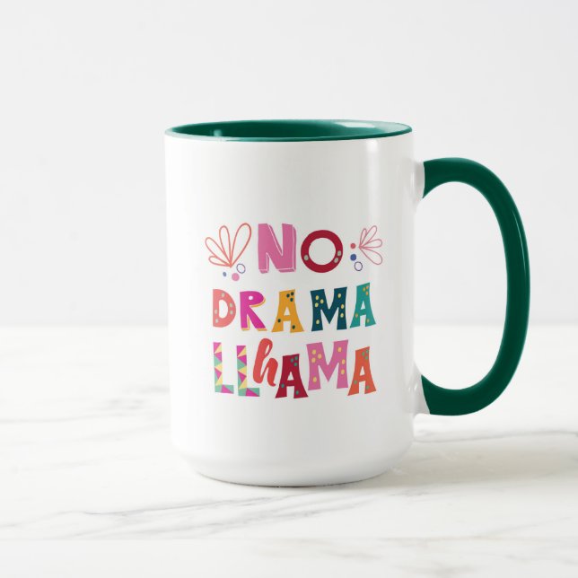 Colorful No Drama Llama Mug (Right)