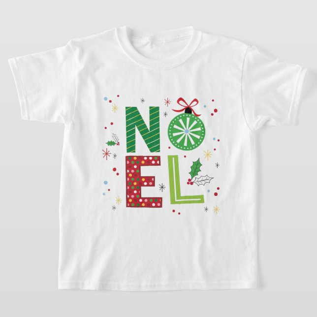 "Colorful Noel Christmas Design"  T-Shirt (Laydown)