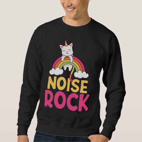 Colorful Noise Rock Rainbow Cat Unicorn Unicat Sweatshirt