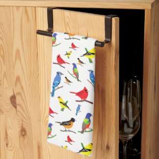 Colorful North American Birds Pattern 