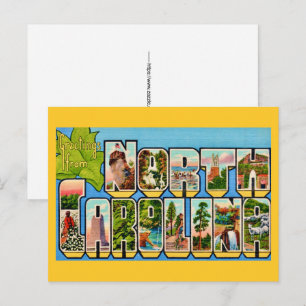 Colorful North Carolina Postcard