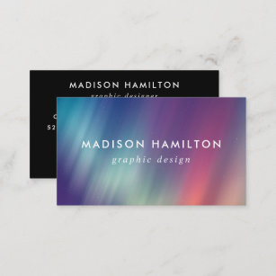 Colorful Northern Lights Business Card
