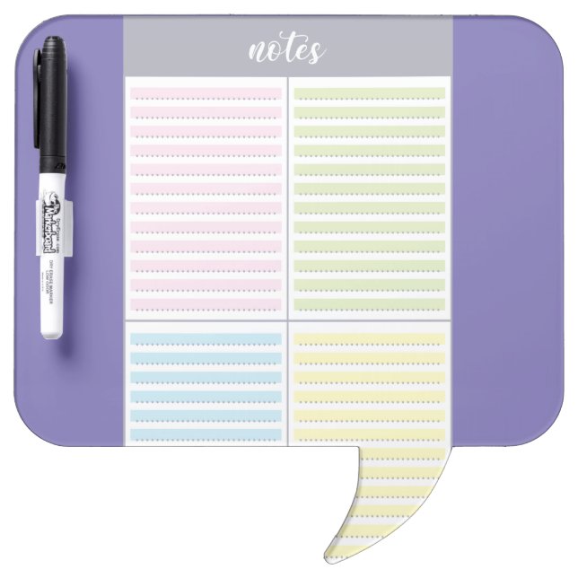 Colorful Note Boxes   Dry Erase Board (Front)