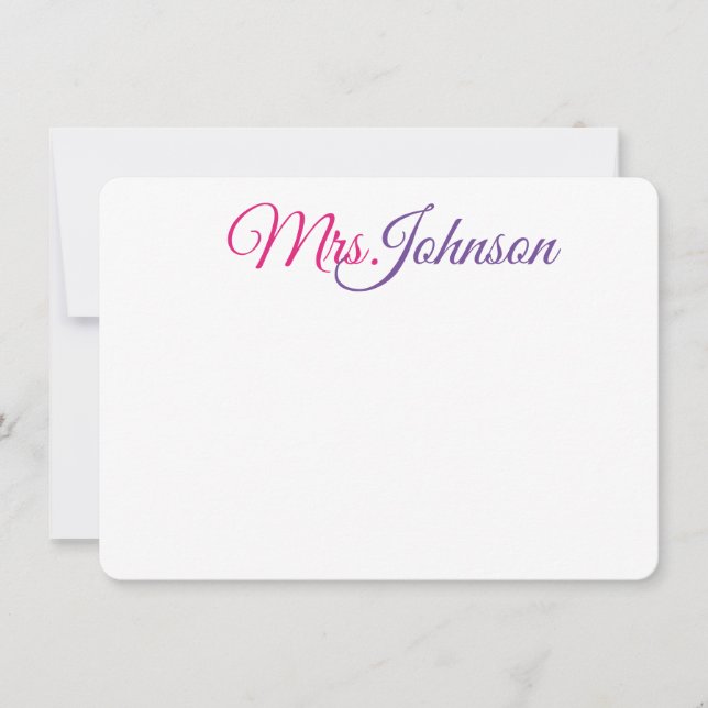 Colorful Notecards For Business or Personal (Front)