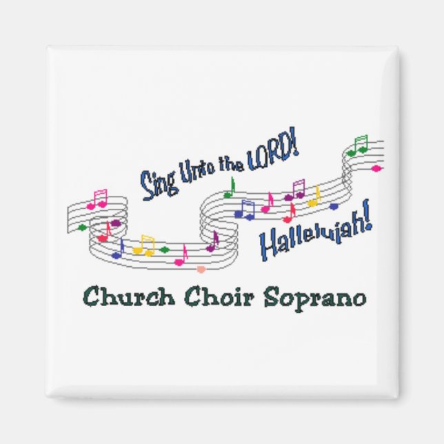 Colorful Notes Choir SATB Magnet (Front)