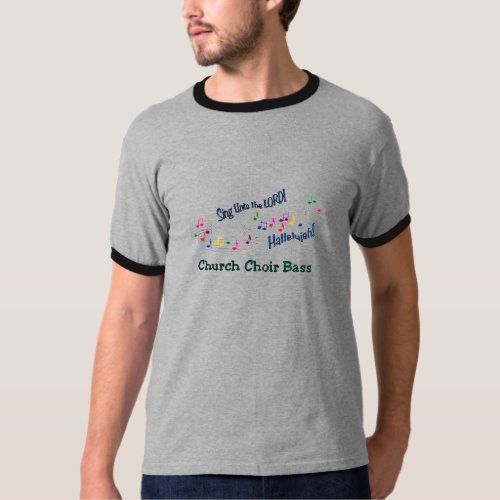 Colorful Notes Choir SATB T_Shirt