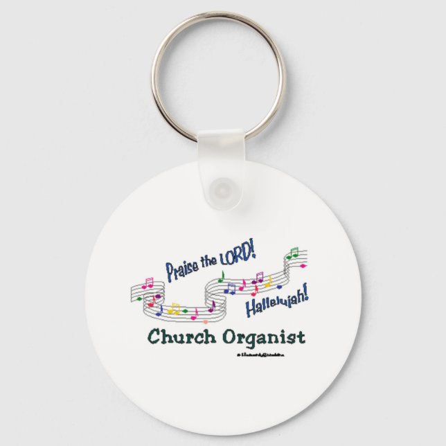 Colorful Notes Organist Keychain (Front)