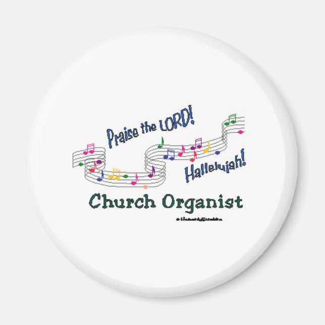 Colorful Notes Organist Magnet (Front)