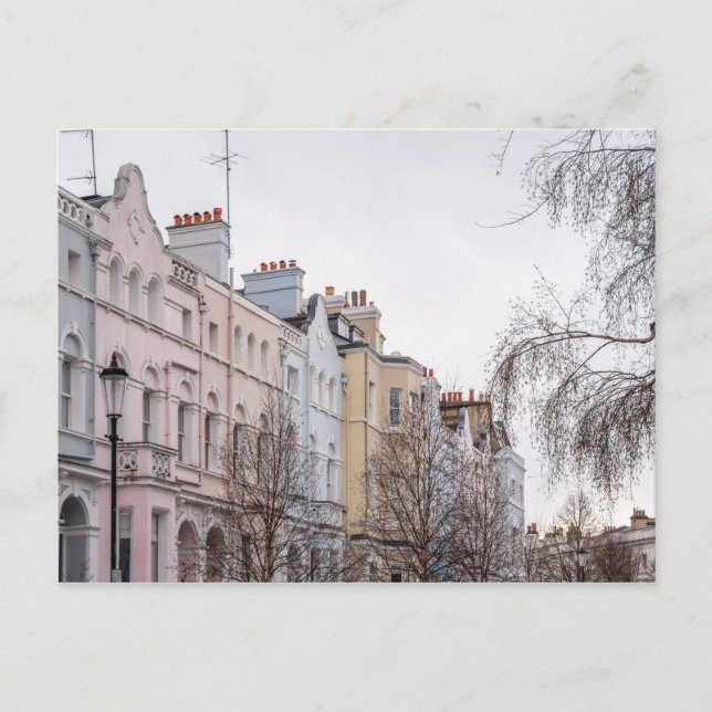 Colorful Notting Hill Apartments in London Postcard (Front)