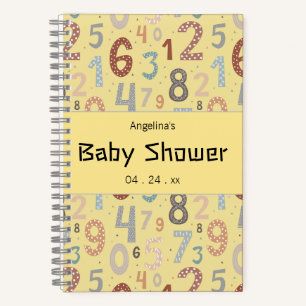 Colorful Number Gift List Pattern Notebook