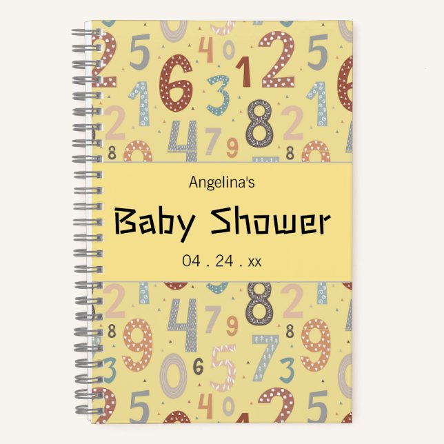 Colorful Number Gift List Pattern Notebook (Front)