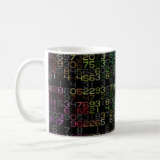 colorful numbers coffee mug