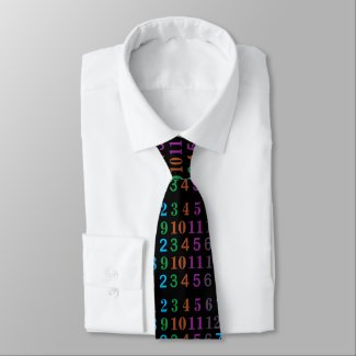 Colorful Numbers  Neck Tie