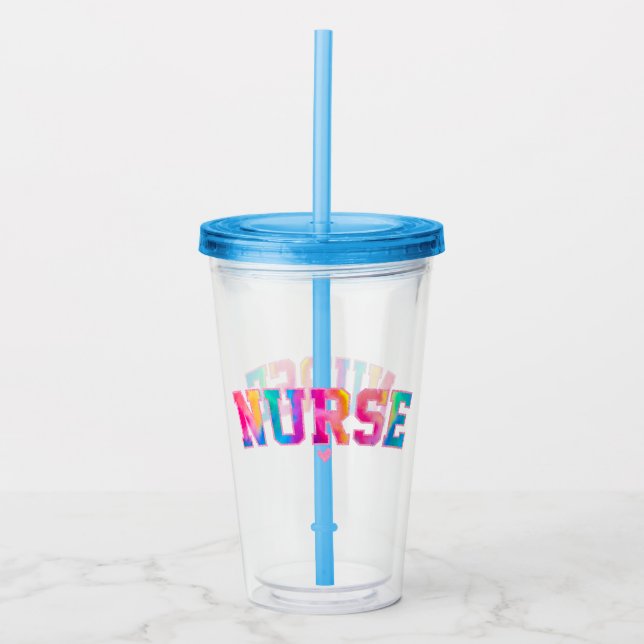Colorful Nurse Acrylic Tumbler (Front)
