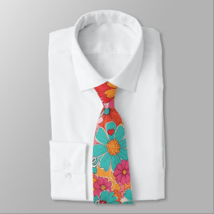 Colorful Nurse Floral Pattern (1) Neck Tie