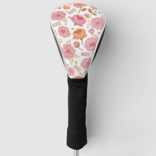 Colorful Nurse Floral Pattern (3) Golf Head Cover