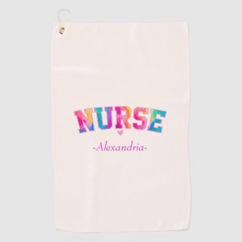 Colorful Nurse Golf Towel