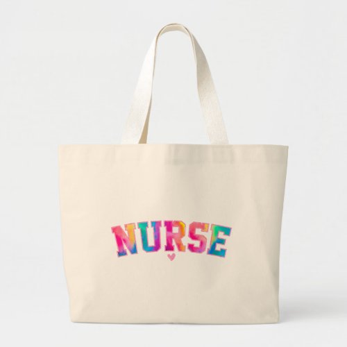 Colorful Nurse Large Tote Bag
