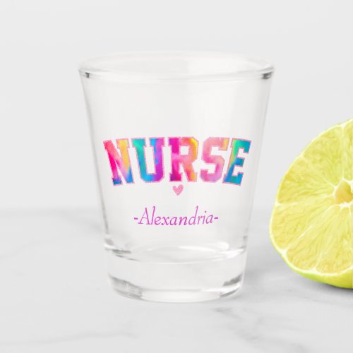Colorful Nurse Shot Glass