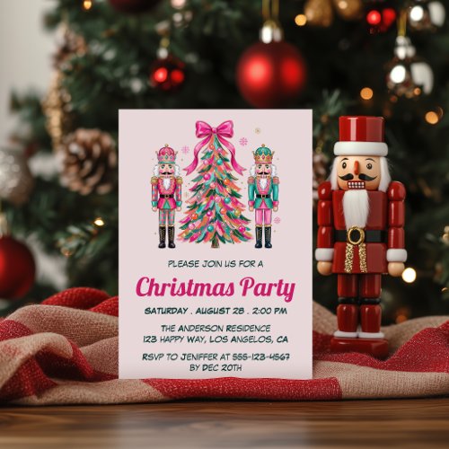 Colorful Nutcracker Christmas Party Invitation