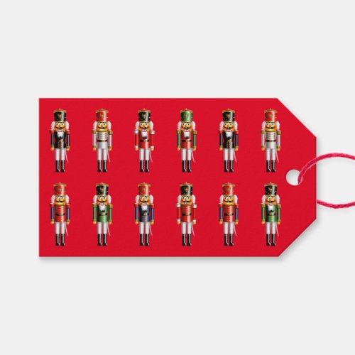 Colorful Nutcrackers Army Cartoon Gift Tags